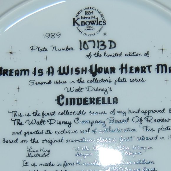 Cinderalla Knowles Plate - Picture 6 of 8